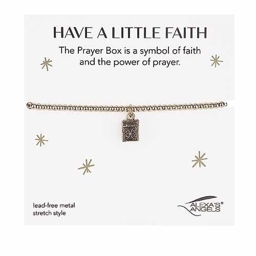 7” Gold Prayer Bracelet Stretch - Image 2