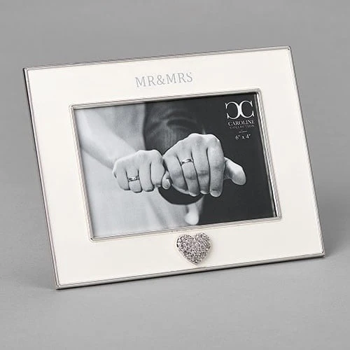 7” Mr & Mrs Frame With Heart