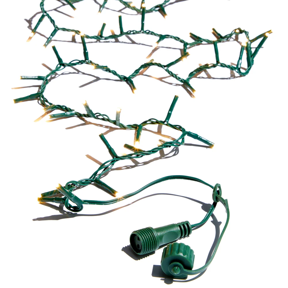 73.8' Connectable Snake Glnd Green Wire W/1000 White Lights