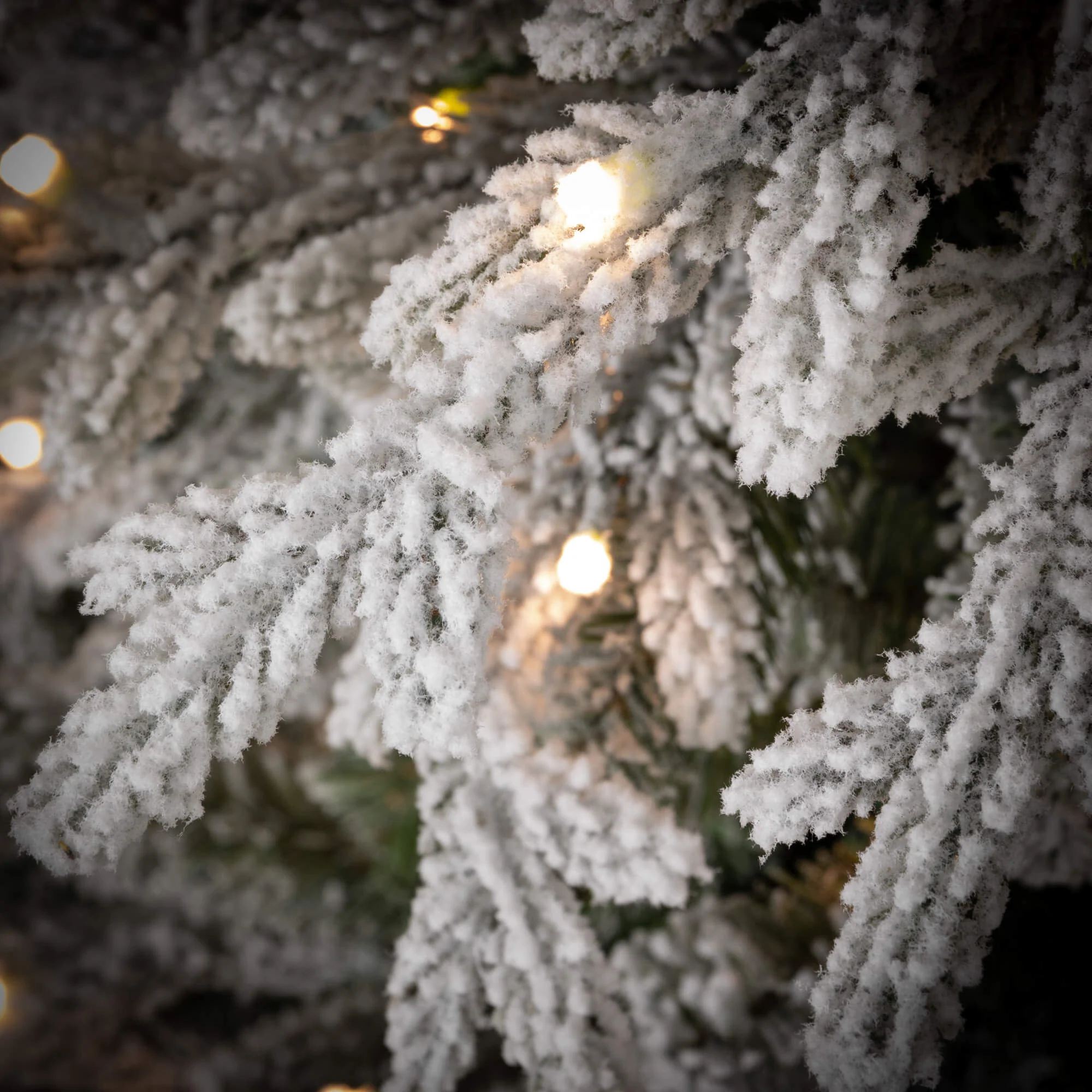 7.5' LED Pencil Flocked Tree - Image 2