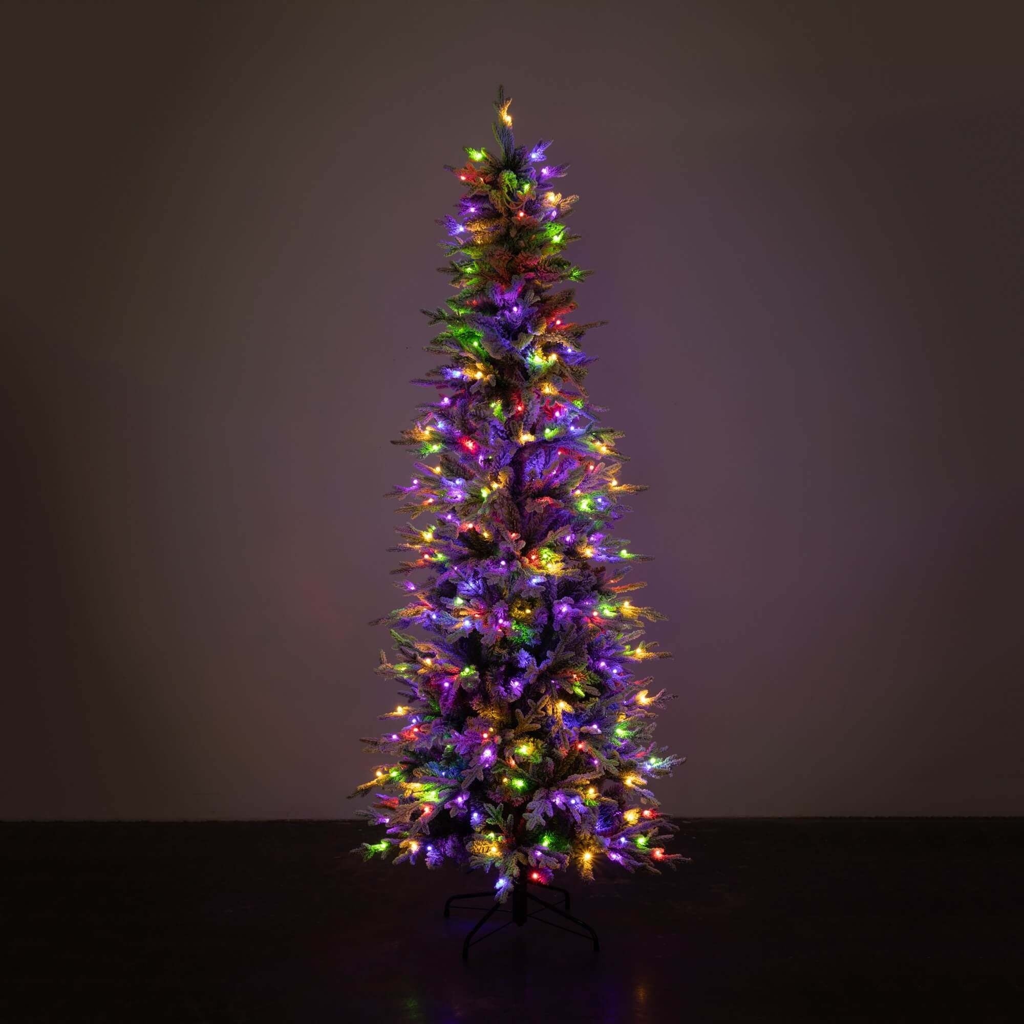 7.5' LED Pencil Flocked Tree - Image 3