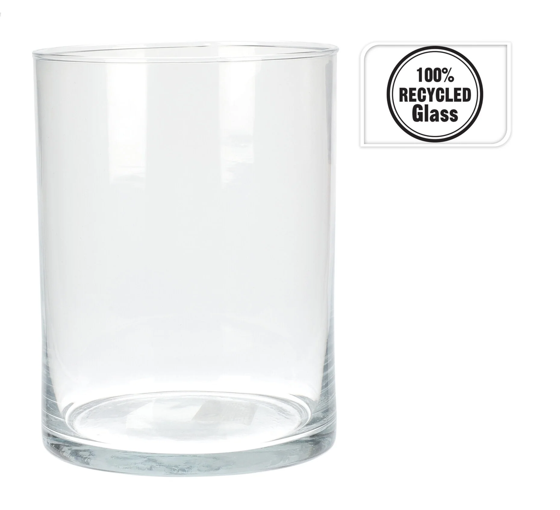 7.8" Vase Recycled Glass