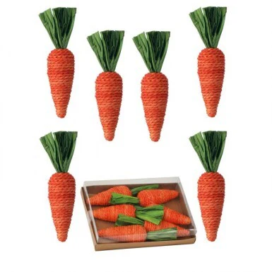 8.75" Fabric Carrot in Box - Sold as Set