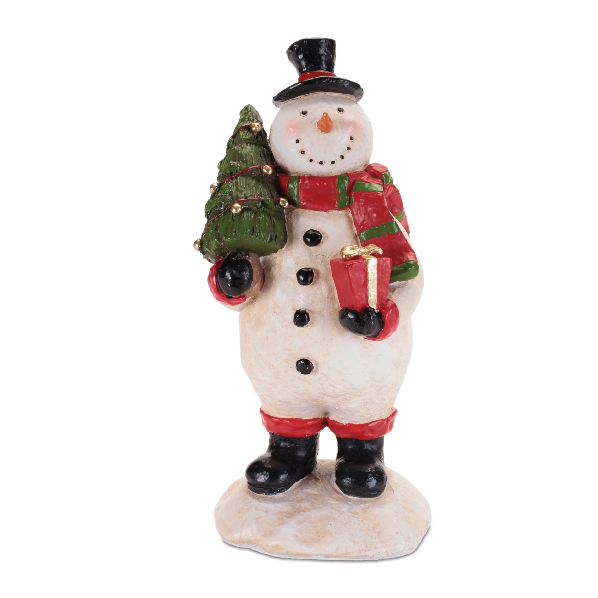 8.75" Snowman With Tree - Image 3