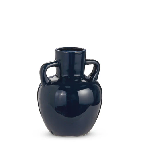 8" Blue Glaze Vase