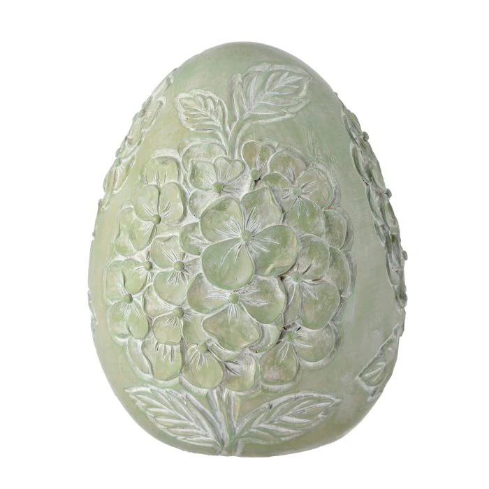 8” Resin Hydrangea Egg