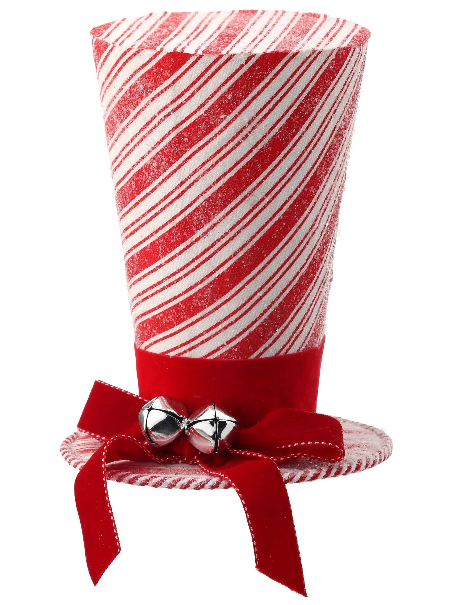 8.25" Frosty Peppermint Hat W/Bow Ornament