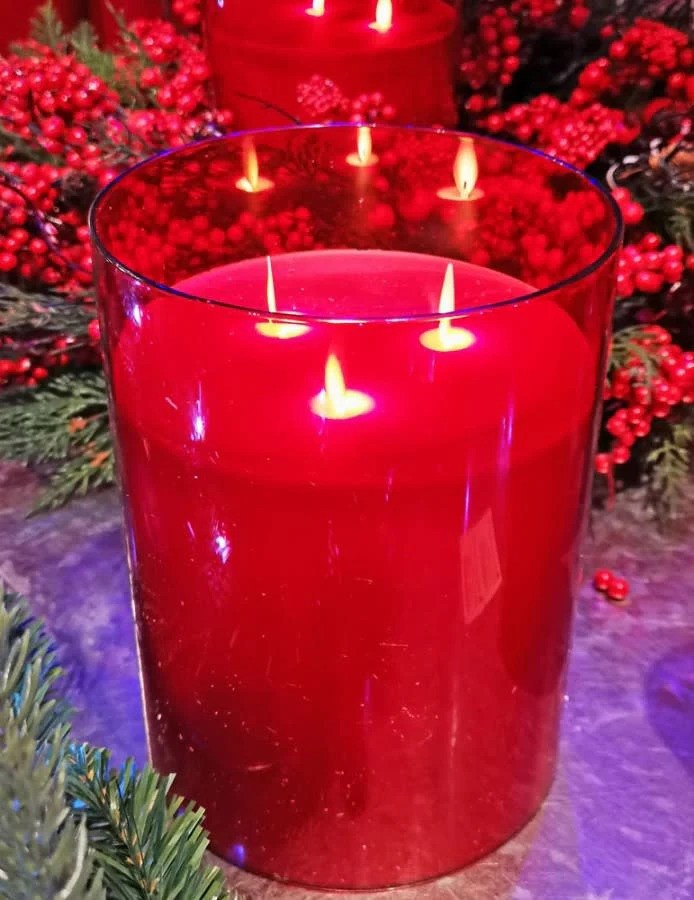 8in Glass Candle 3 Wick