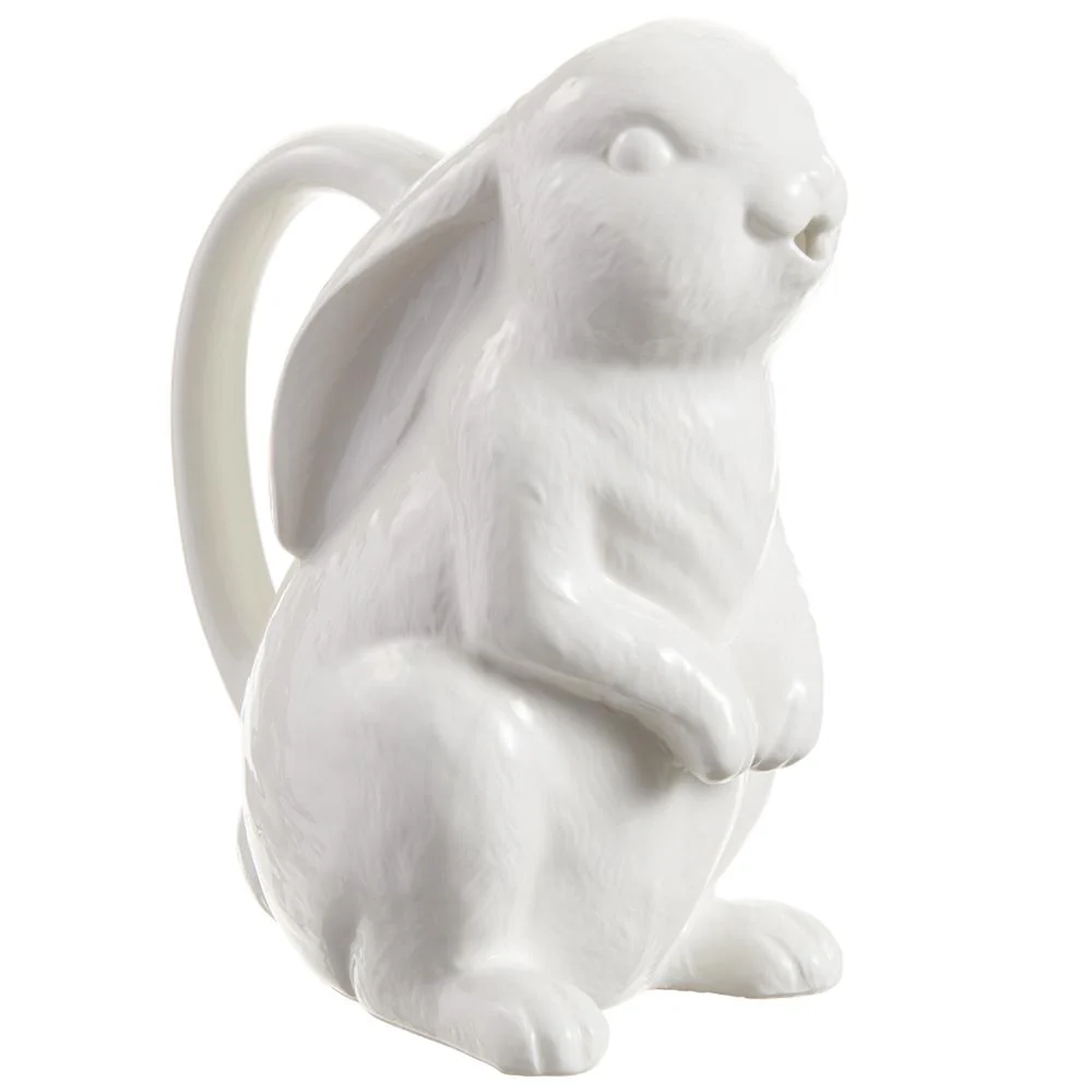 9.5" Bunny Pitcher White