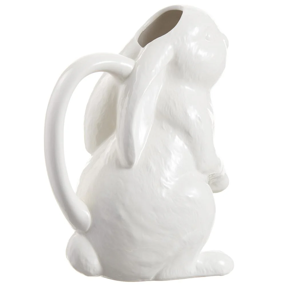 9.5" Bunny Pitcher White - Image 3