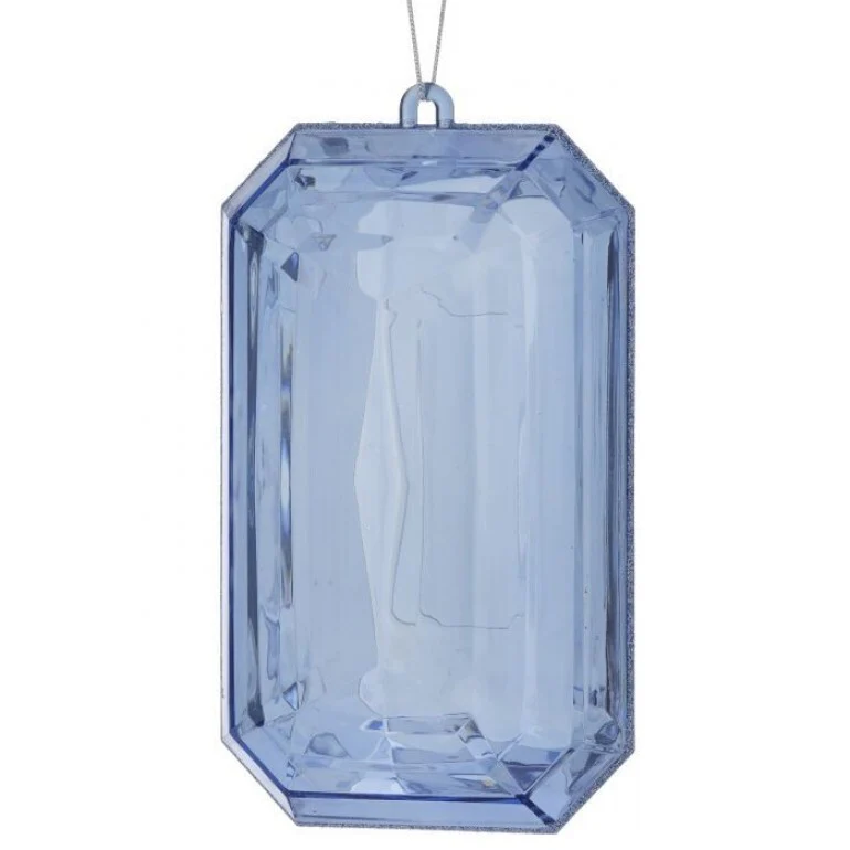 9" Acrylic Emerald Cut Precious Gem Ornament - Image 12