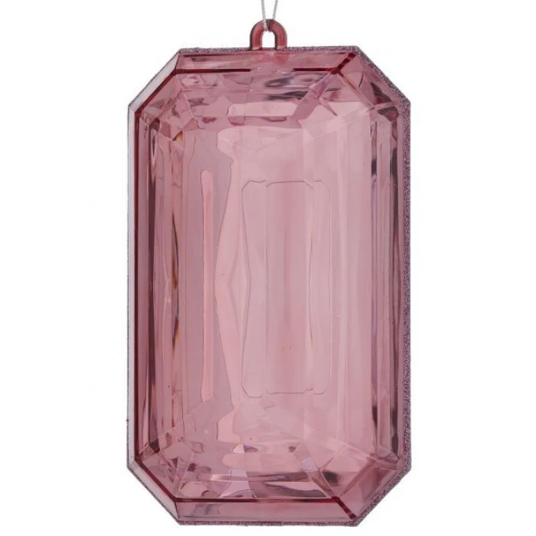 9" Acrylic Emerald Cut Precious Gem Ornament - Image 17