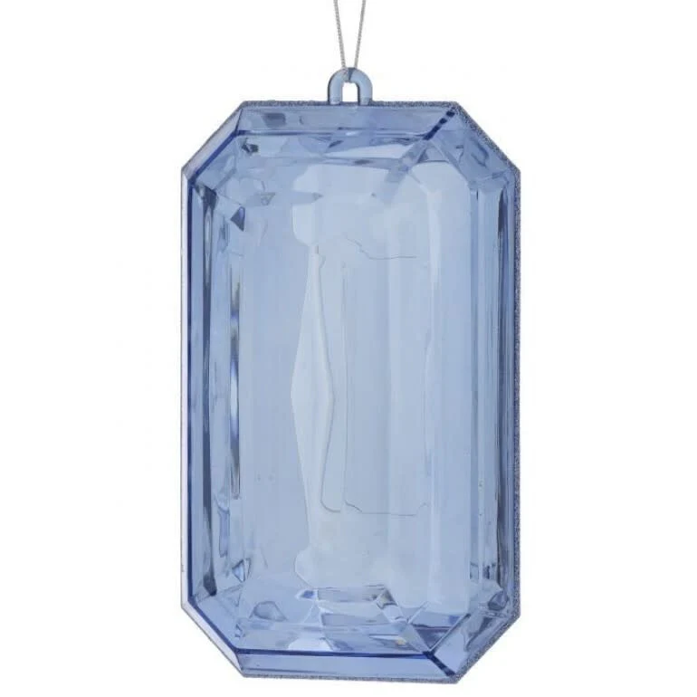 9" Acrylic Emerald Cut Precious Gem Ornament - Image 6