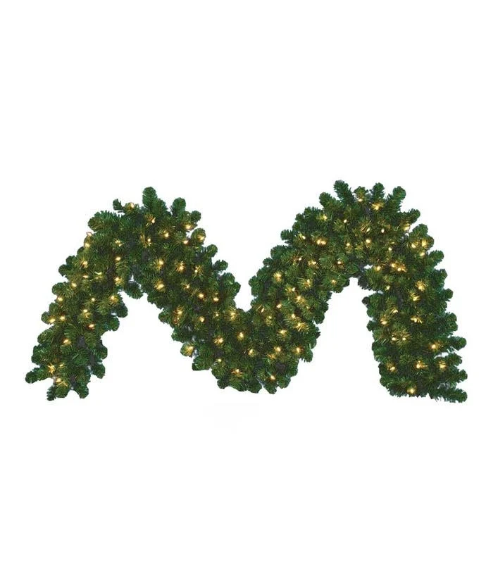 9 Foot Pre-Lit Vanderbilt Garland