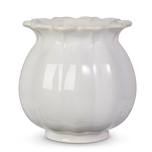 9” Ivory Bud Planter