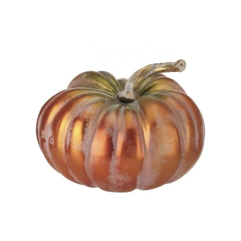 9" Metalic Autumn Latex Pumpkin