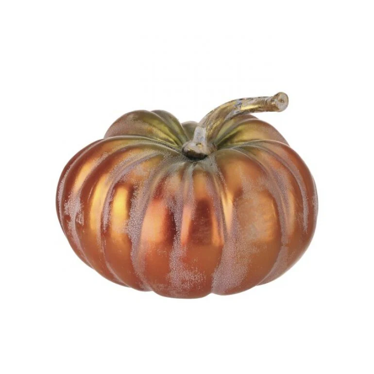 9" Metalic Autumn Latex Pumpkin - Image 5
