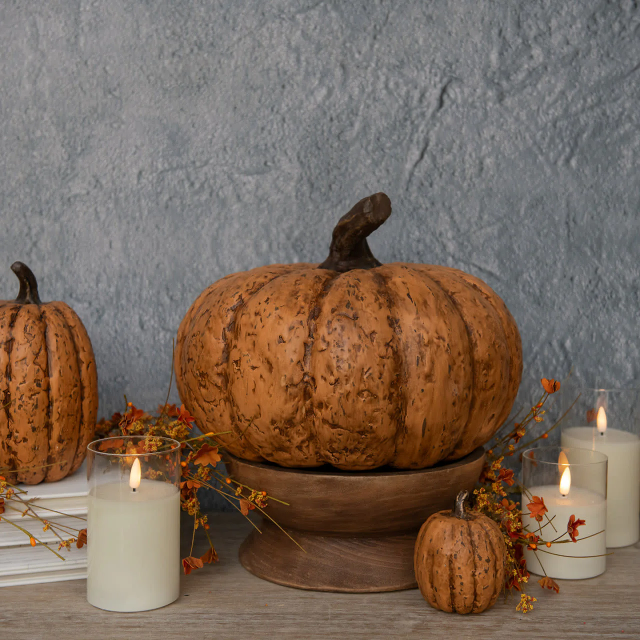 9” Terracotta Short Pumpkin