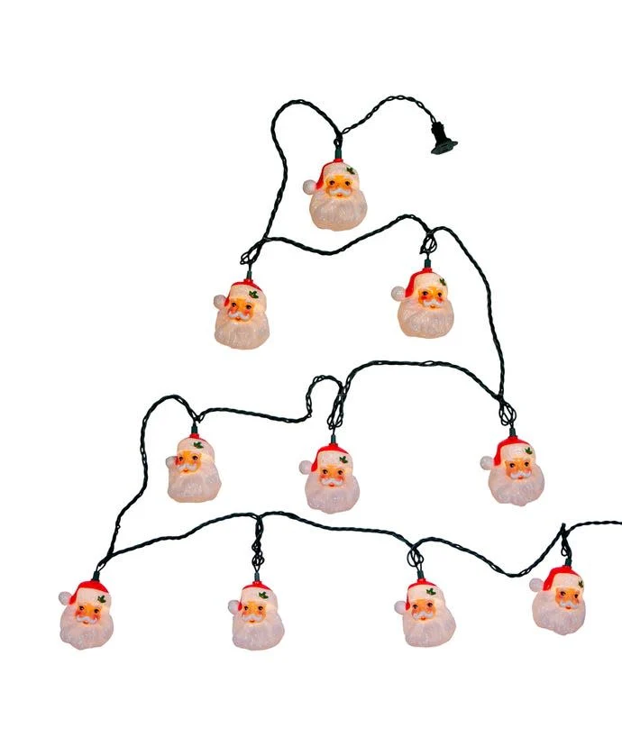 9' UL 10L Santa Head Light Set - Image 2