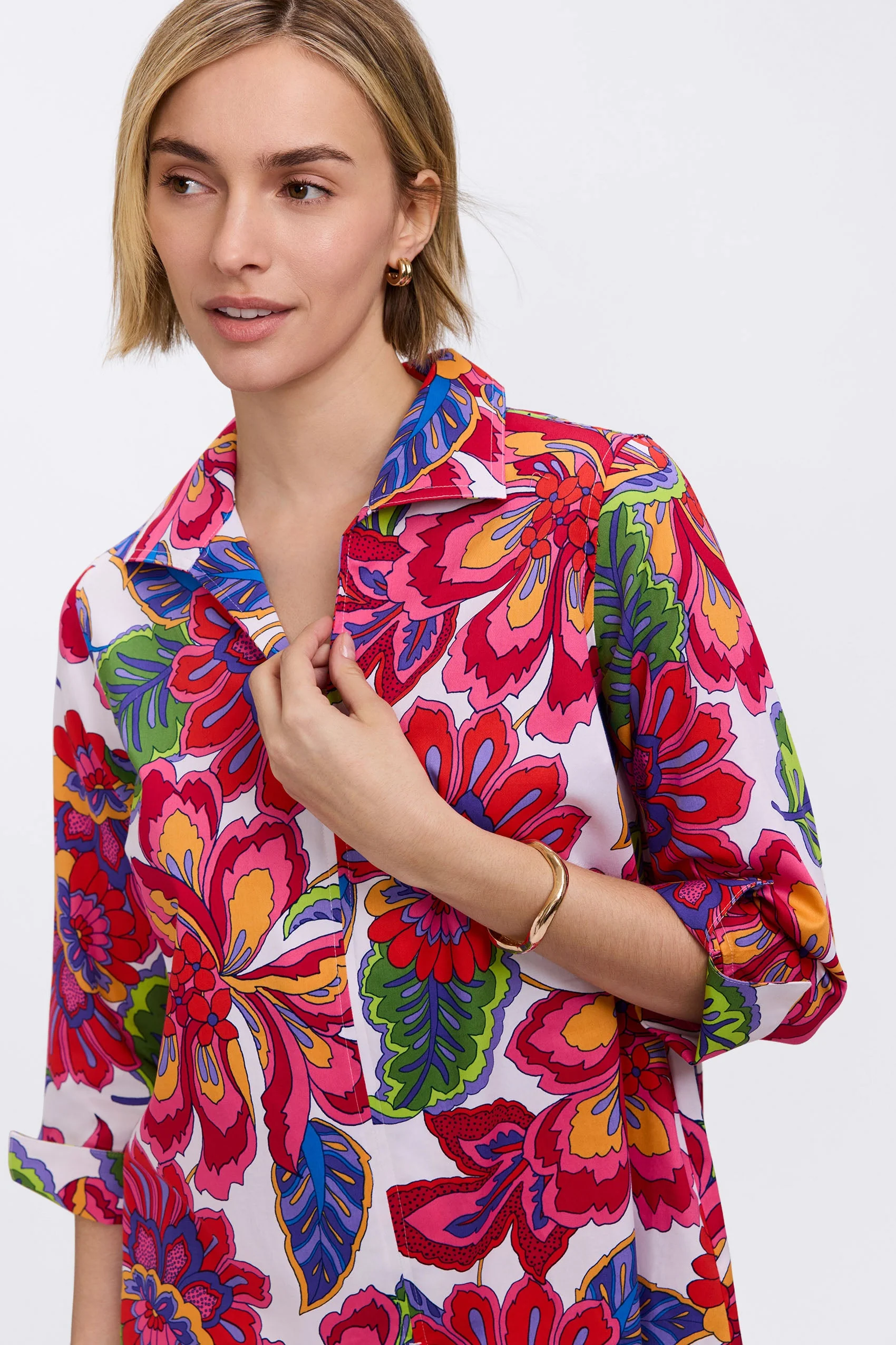 Agnes Paradise Blooms 3/4 Sleeve Shirt - Image 2
