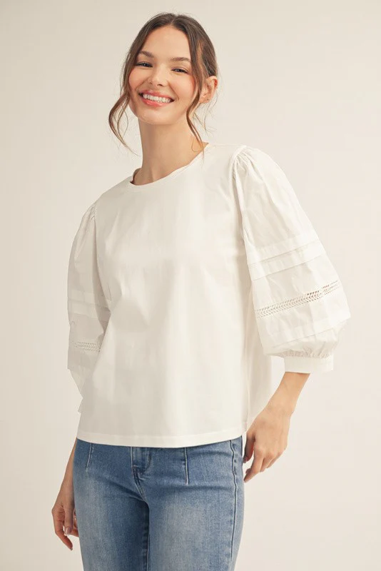 Alice 3/4 Sleeves Solid Top - Image 13