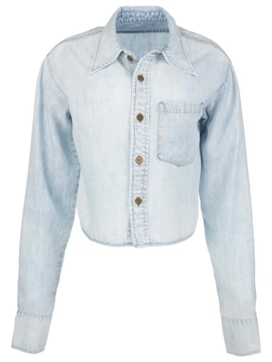 Alyssa Button Front Shirt Long Sleeve with Pocket - Image 6