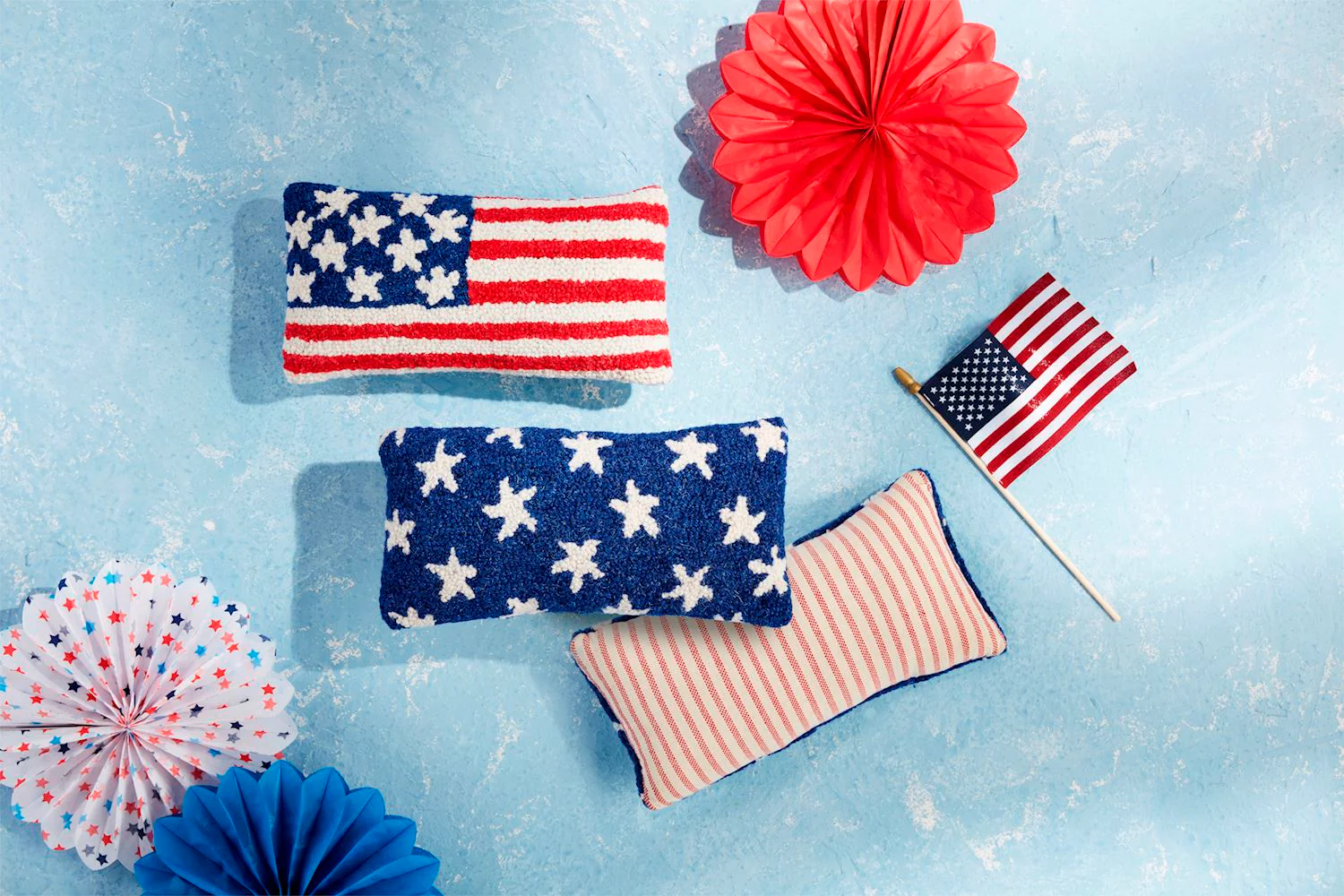 Americana Hooked Wool Pillows - Image 2