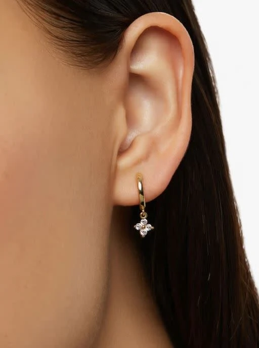 Angela Huggie Hoop Earrings - Image 3