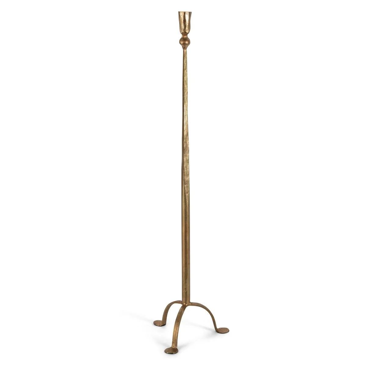 Antique Gold Iron Candlestick - Image 2