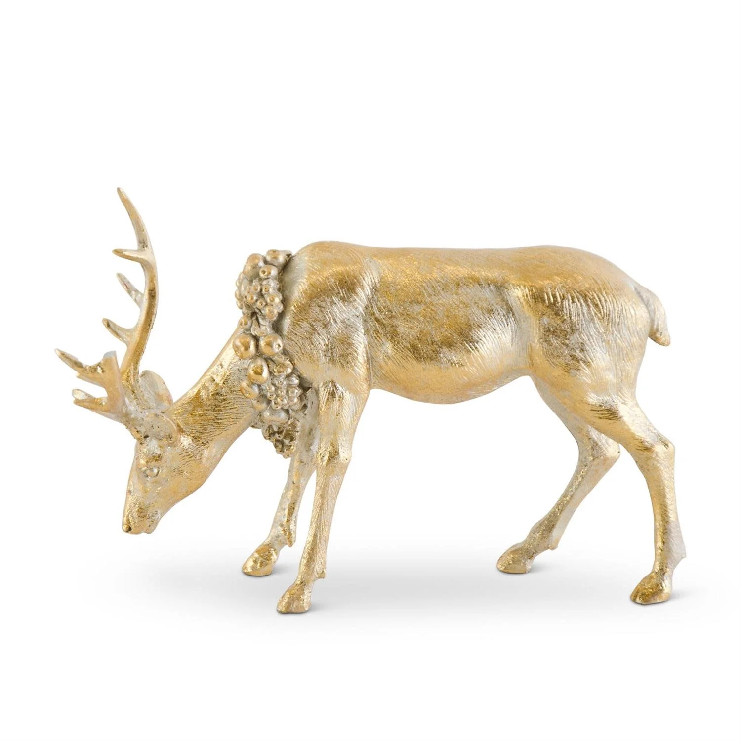 Antique Gold Resin Deer - Image 2