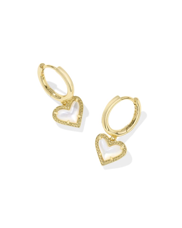 Ari Heart Huggie Earrings - Image 10