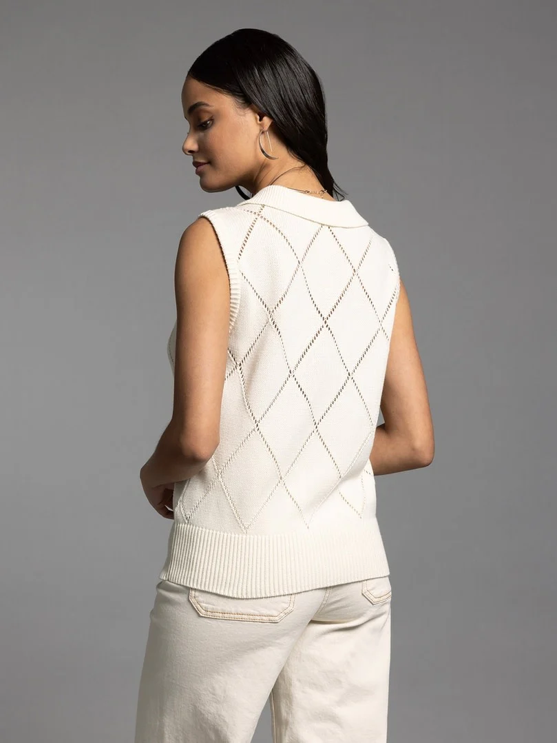 Aria Collared Sleeveless Knit Top - Image 4