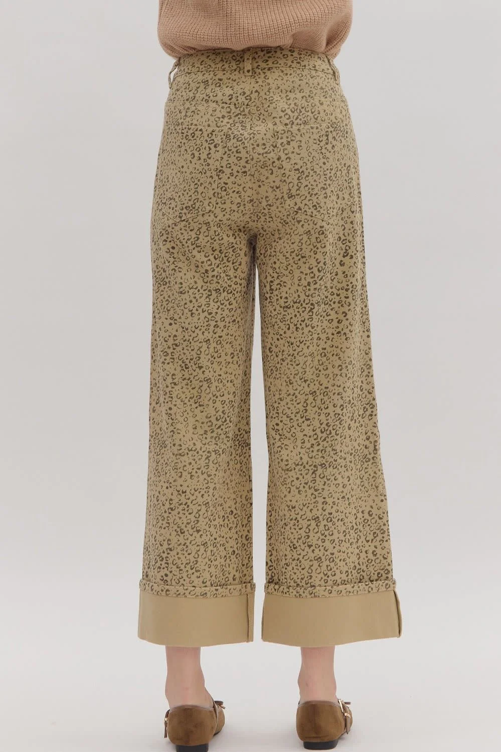 Aria Leopard Print High Waist Wide Leg Pants - Image 3