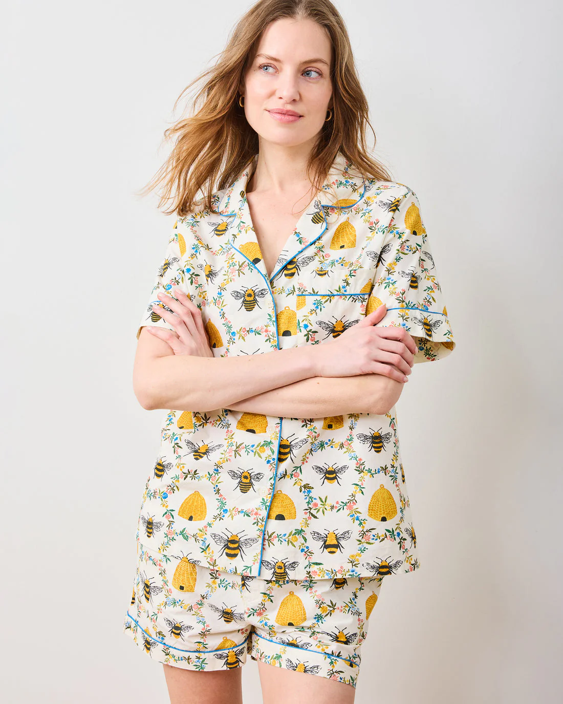 Arianne Short PJ Set in Sweet Bee