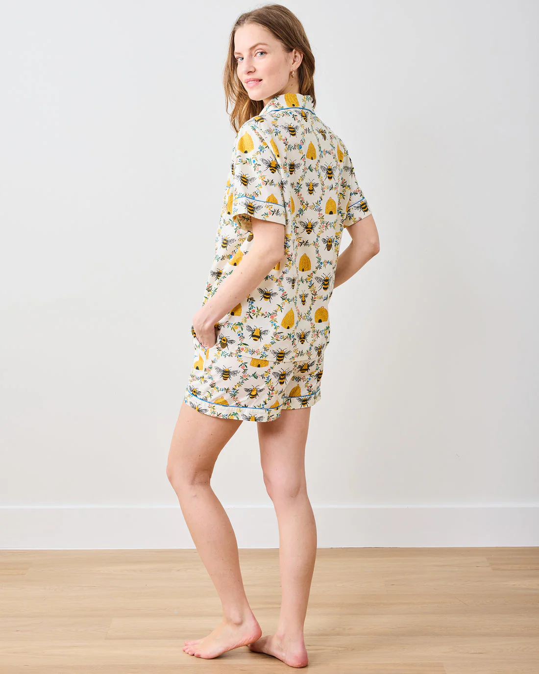 Arianne Short PJ Set in Sweet Bee - Image 2