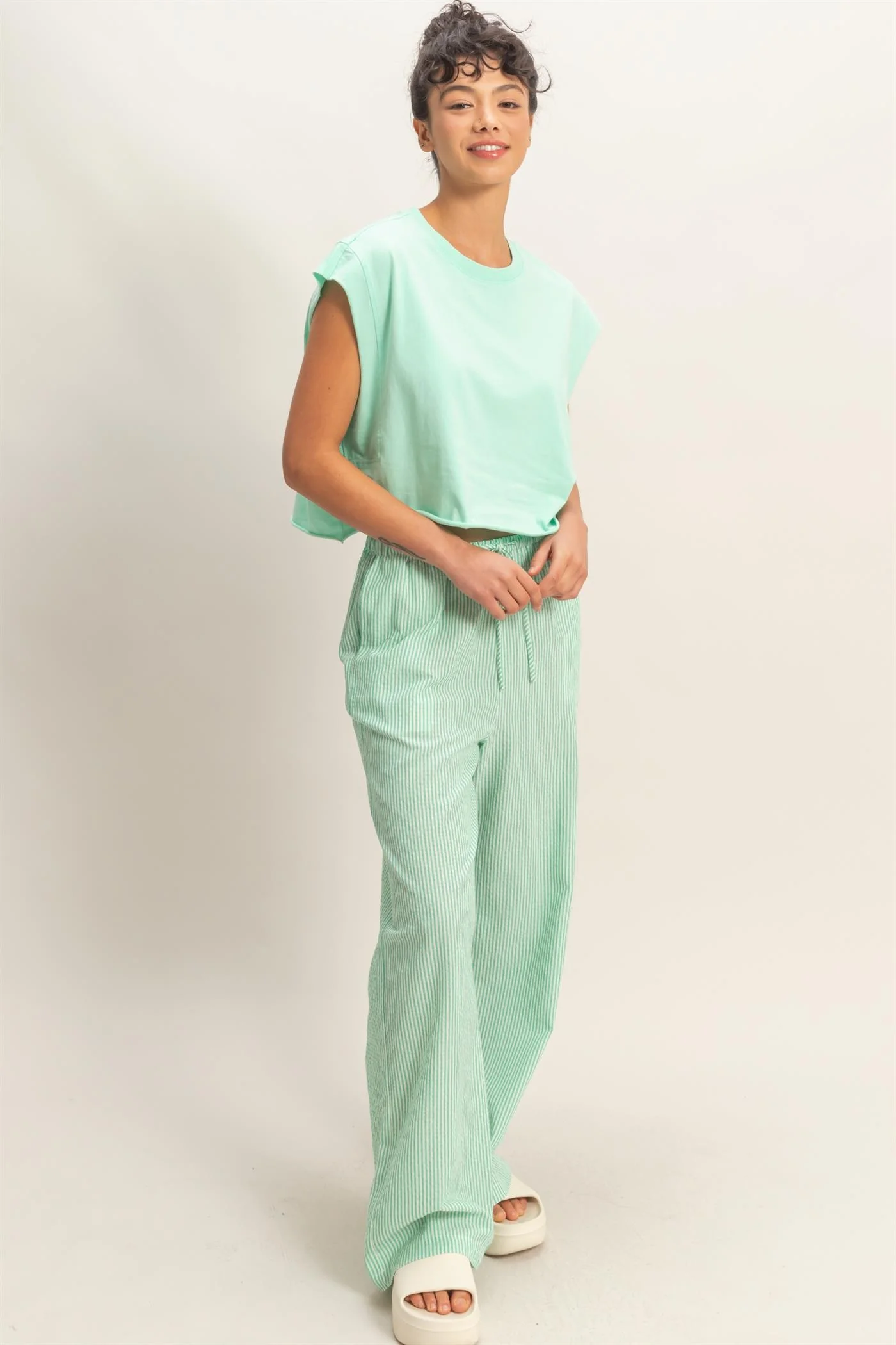 Arianne Striped Wide Leg Pants - Image 7