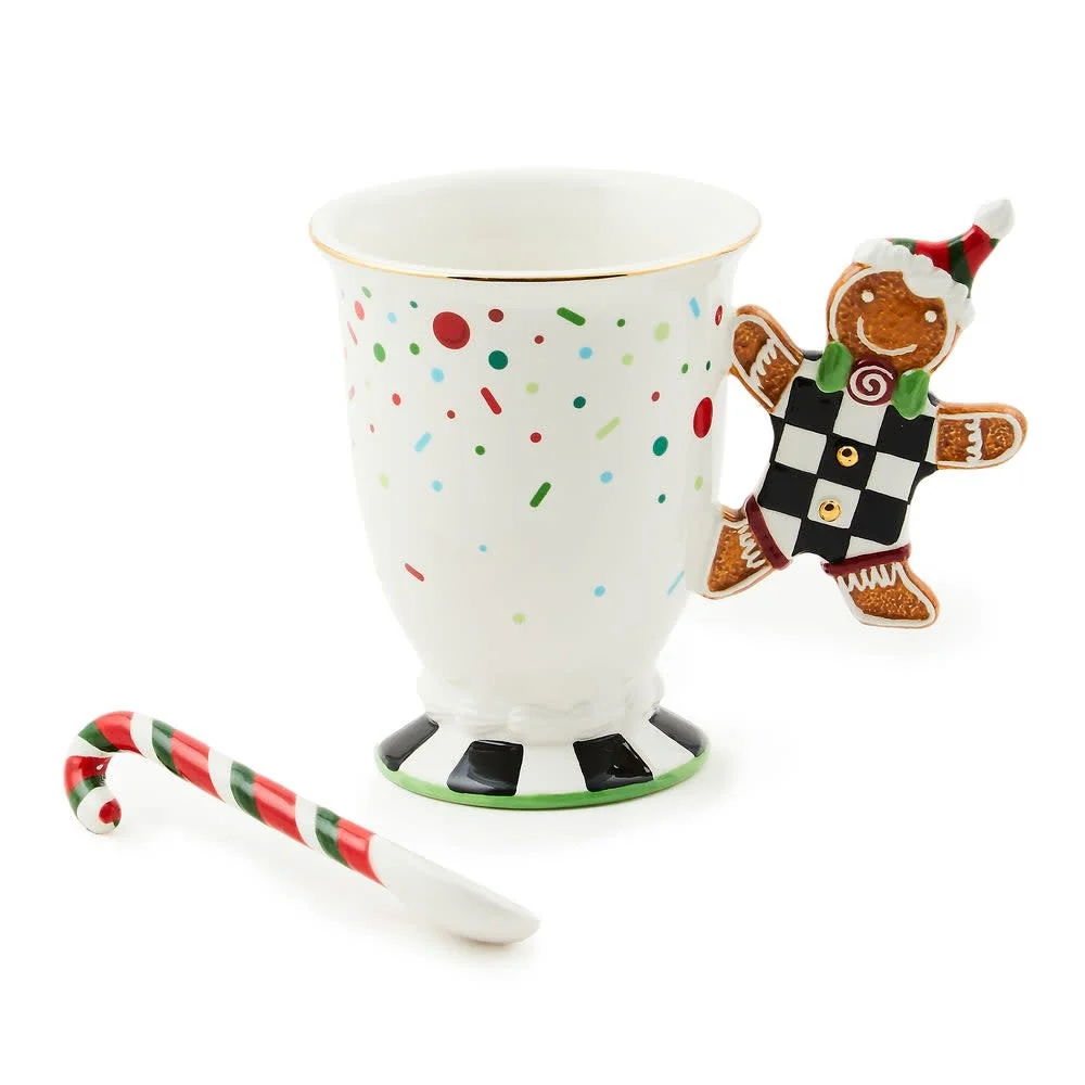 Bake Shop Gingerbread Handle Mug with Spoon - Image 2