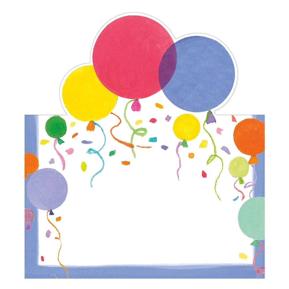 Balloons and Confetti - Die-Cut Place Cards