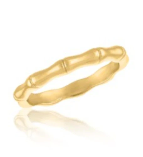Bamboo Gold Layers Ring - Image 2