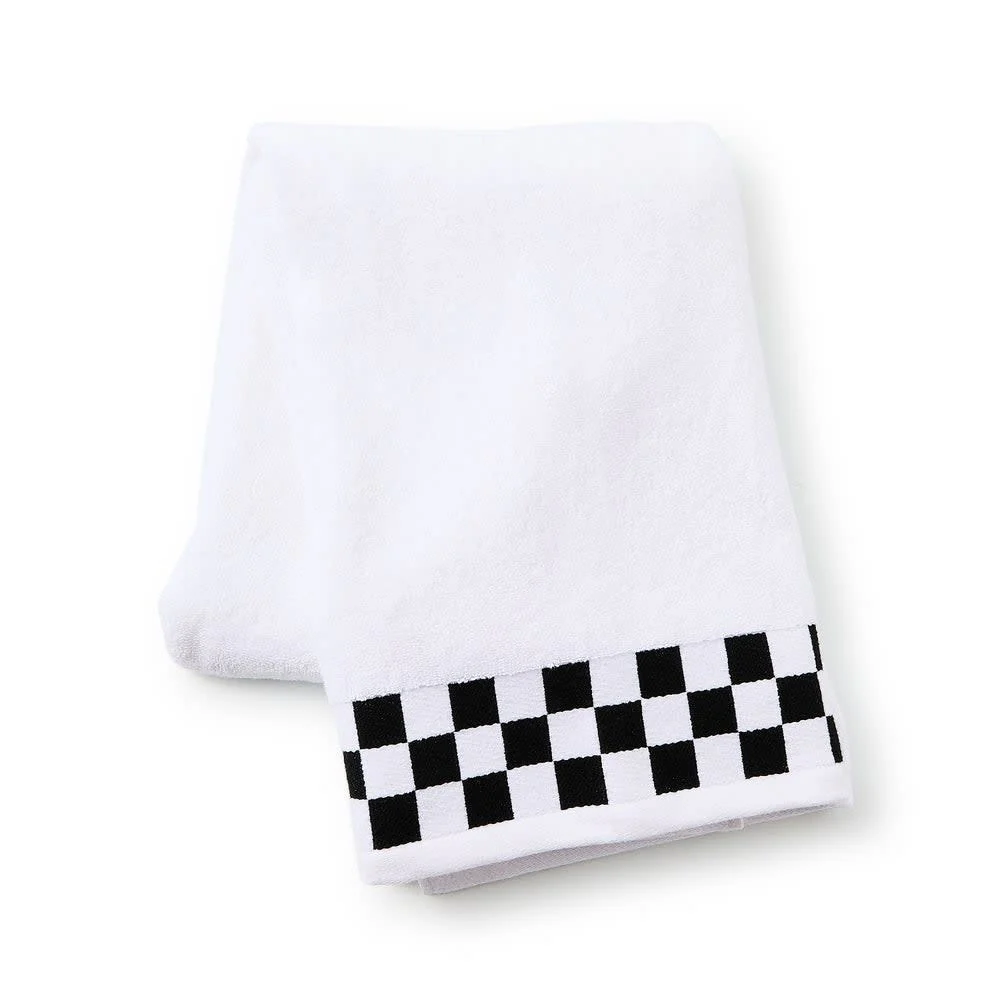 Bath Towel with Check Border - Image 2