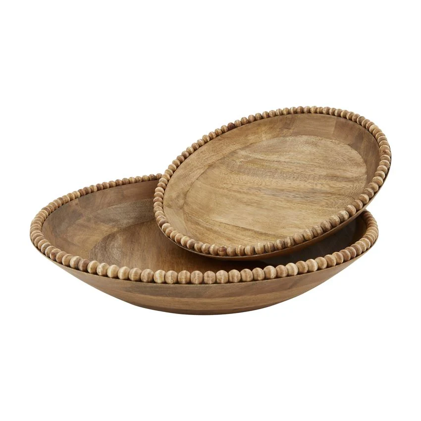 Wood Beaded Nested Bowls - Image 2