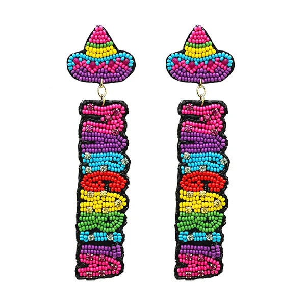 BEADED CINCO DE MAYO EARRINGS - Image 3