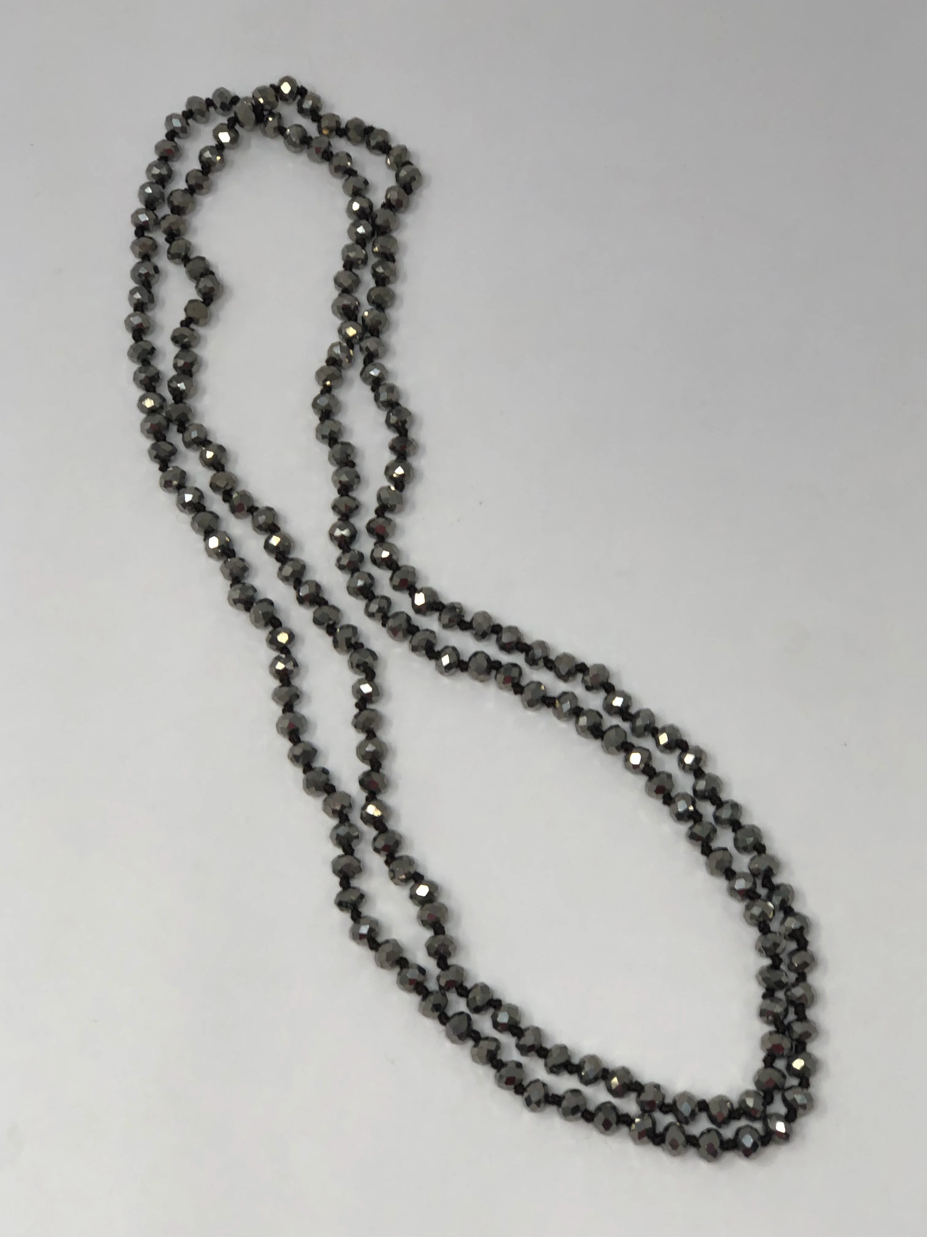 Beaded Crystal Necklace 60"