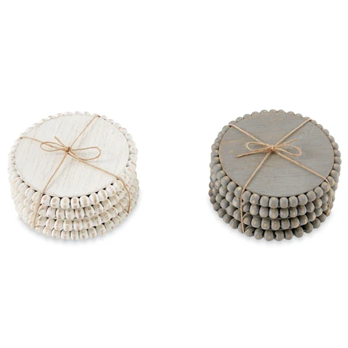 Beaded Wood Coaster