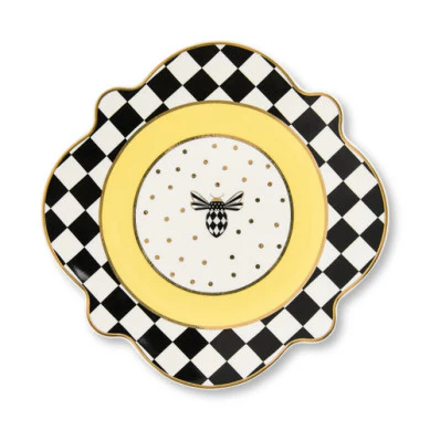 Bee Toile Salad Plate