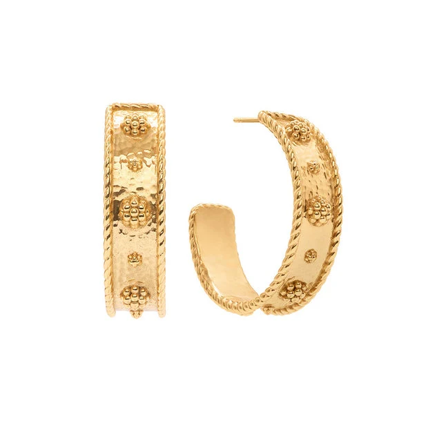 Berry Classic Medium Hoop Earrings - Gold - Image 2