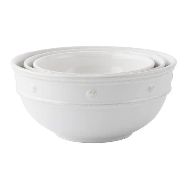 Berry & Thread Nesting Serving Bowl Whitewash - Image 2