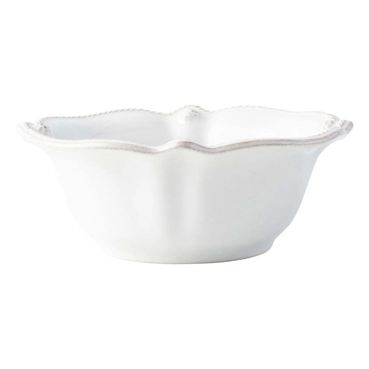 Berry & Thread Whitewash Cereal/Ice Cream Bowl Wave Rim