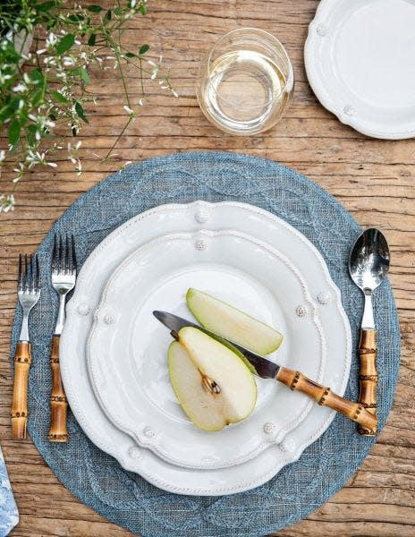 Berry & Thread Whitewash Flared Dessert/Salad Plate - Image 2
