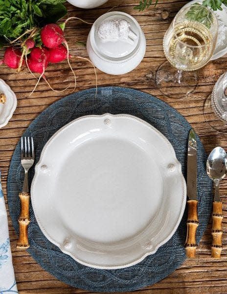 Berry & Thread Whitewash Flared Dinner Plate - Image 2